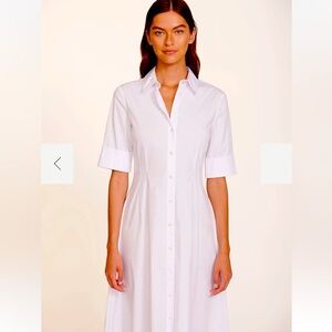 STAUD Joan maxi dress white sz 10 NWT